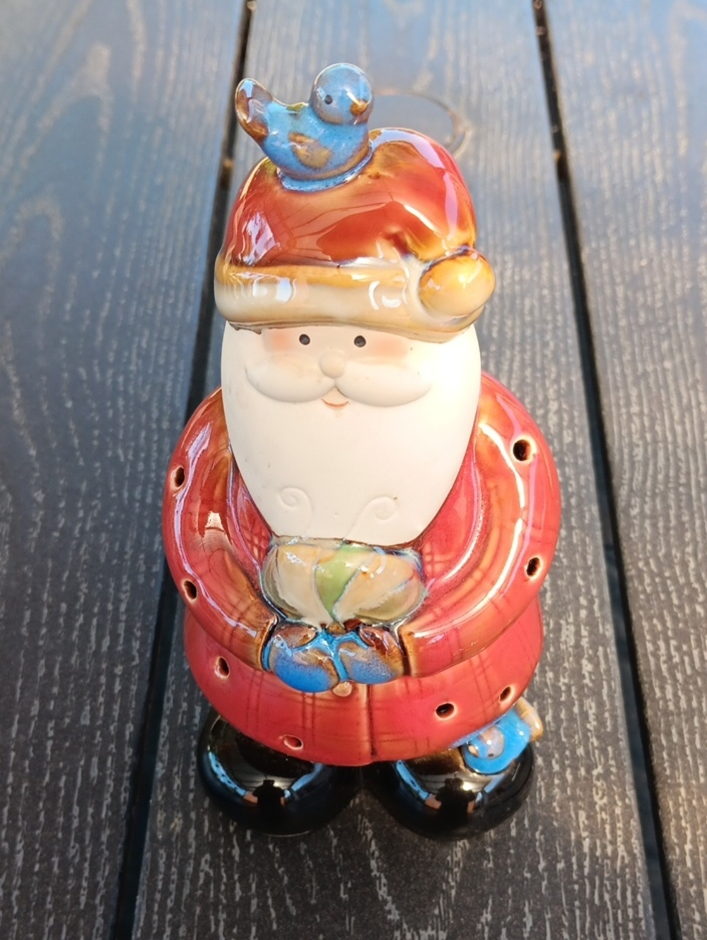 Vintage Don Drrmm Studios Santa Votive Holder